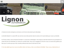 Tablet Screenshot of lignonautomobiles.com
